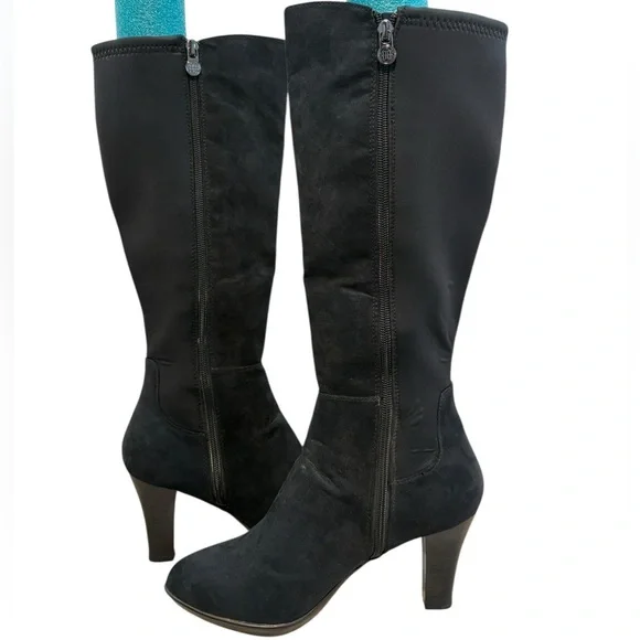 Dana Buchman Women’s Black Cone Heel Knee High Boots | Size 8.5M - Picture 4 of 16